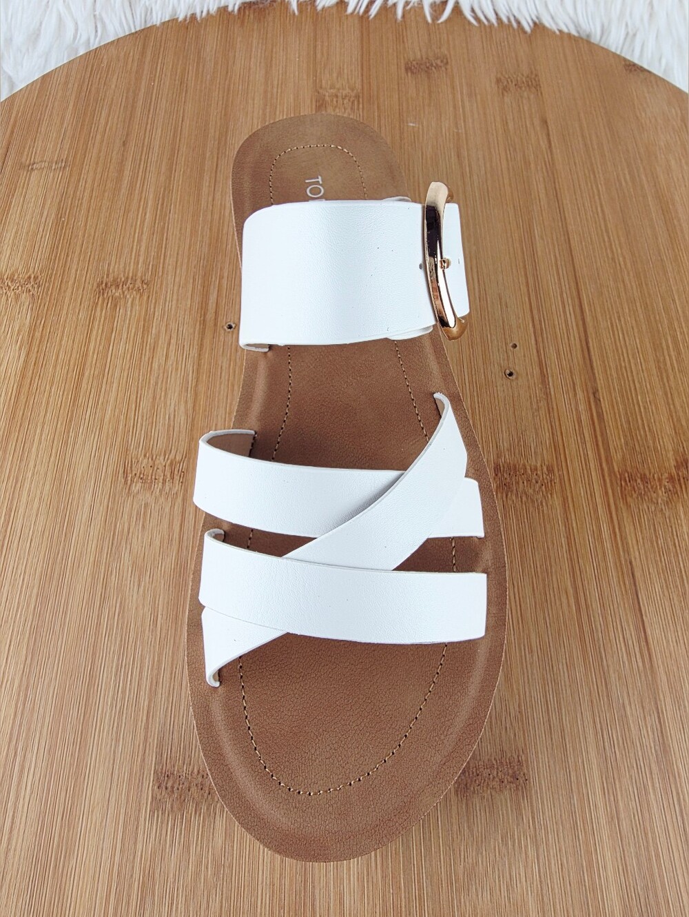 WOMEN'S SLIP ON SANDALS ( OTTO -22 WHITE) - Picture 7 of 9